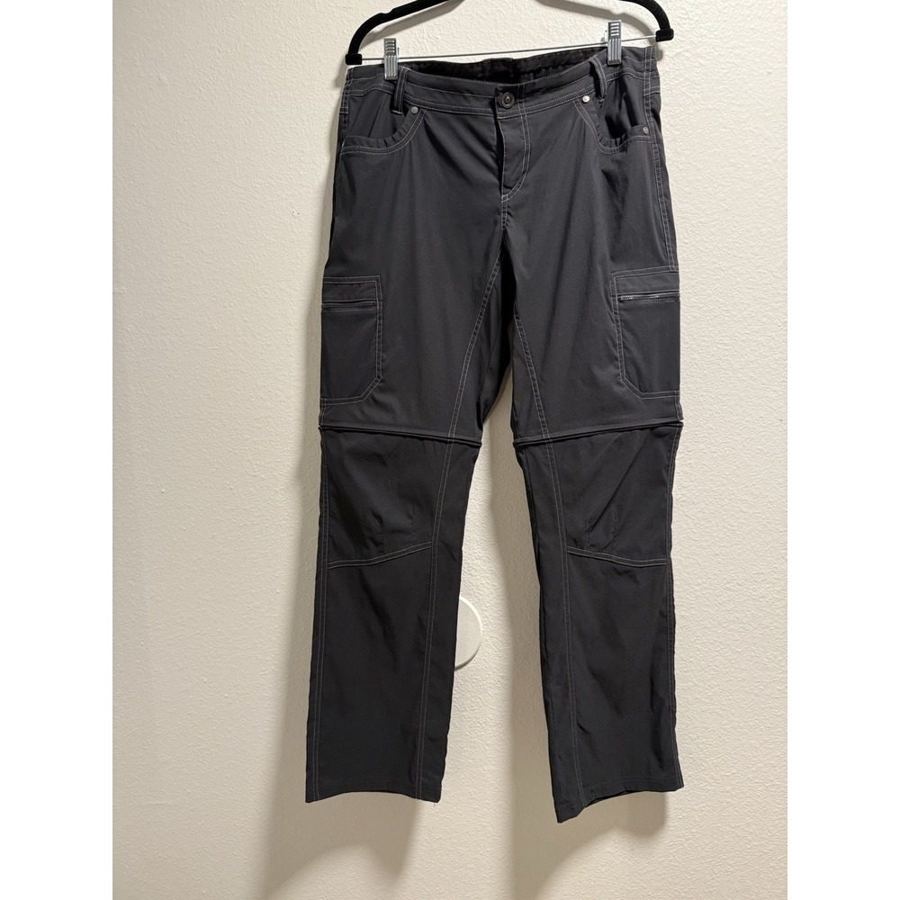 Kuhl Women's Active Outdoor Hiking Zip Off Cargo Pants Size 12 Dark Blue
